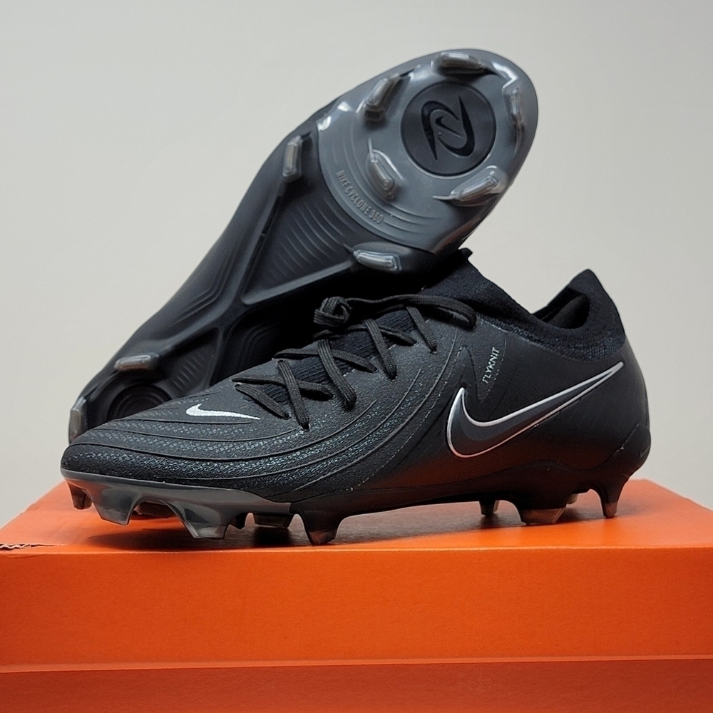 Nike Phantom GX II Pro FG Black Grey Cleats FJ2563-001 Men Size 6.5 Soccer New